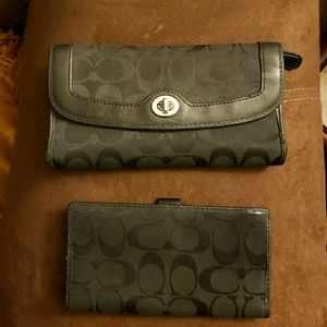 Coach wallet and check book holder